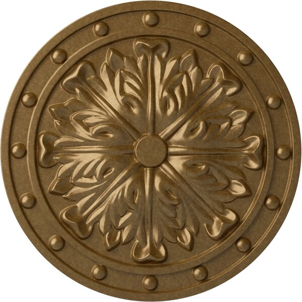 Ekena Millwork Foster Acanthus Leaf Ceiling Medallion (Fits Canopies up to 2 1/4"), 20 1/2"OD x 1 1/2"P, Pale Gold CM20FOPAS - main